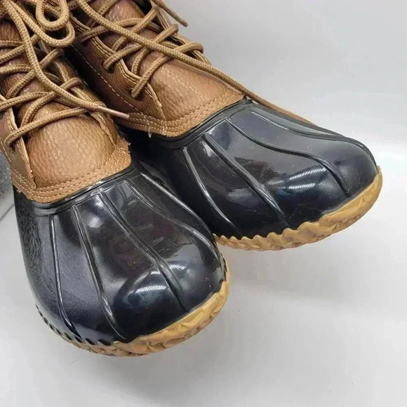 JBU By Jambu Womens Maplewood Duck Boots Brown Black Rubber Mid Calf Faux Fur 9M - Picture 2 of 11